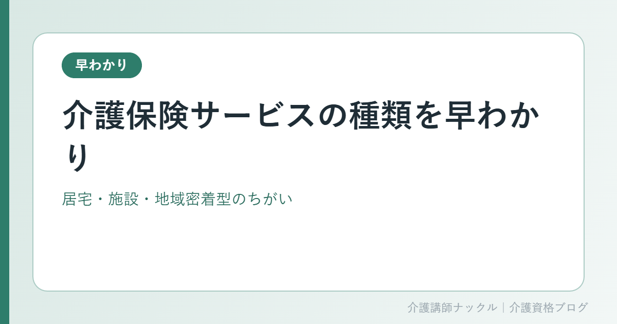 介護保険サービスの3類型を表すアイキャッチ画像