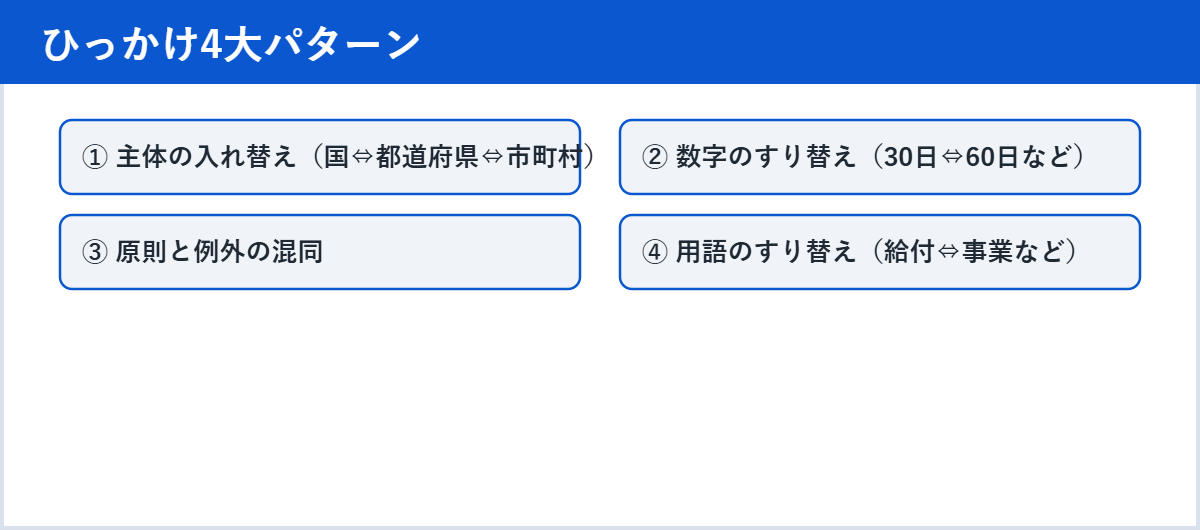 ひっかけ4大パターン